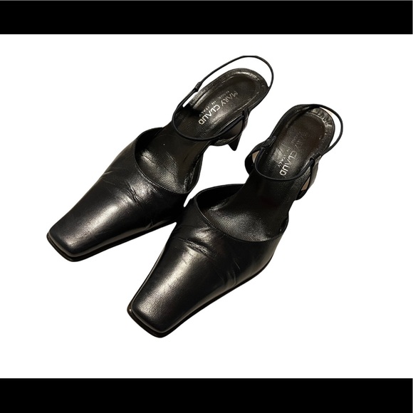 Mary Claud Size 36 1/2 Slingback Black Heels - Picture 6 of 10